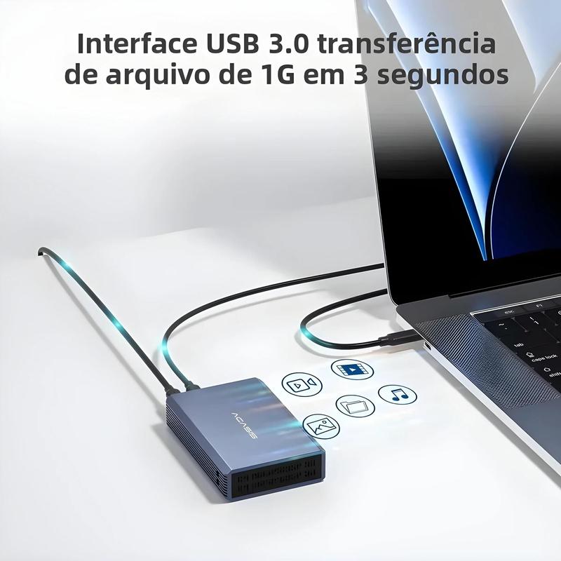 Gabinete Externo RAID De 2 Baias USB 3.0 Para Discos Duplos, Dock